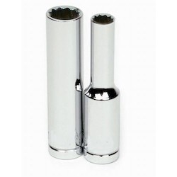 Williams 30855 | 1/4 Drive Deep Socket, High Polished Chrome Finish, 12 Point 5.5 mm