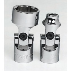 Williams 31528 | 3/8 Drive Universal Socket, High Polished Chrome Finish, 6 Point 8 mm