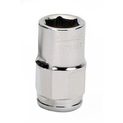Williams 31710BT | 3/8 Drive Bolt Thru Socket, High Polished Chrome Finish, 6 Point, 10 mm