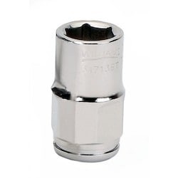 Williams 31714BT | 3/8 Drive Bolt Thru Socket, High Polished Chrome Finish, 6 Point, 14 mm
