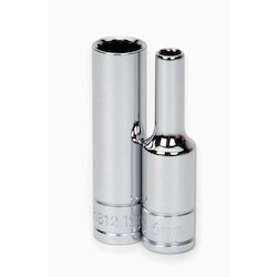 Williams 31806 | 3/8 Drive 6 mm Deep 12 Point Socket, High Polished Chrome Finish,
