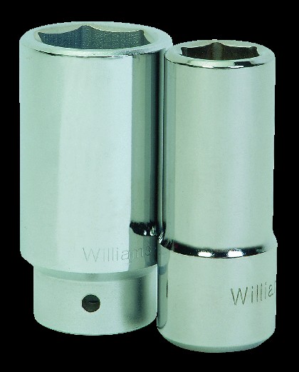 Williams 33735 | 3/4 Drive Deep Socket, High Polished Chrome Finish, 6-Point 35 mm