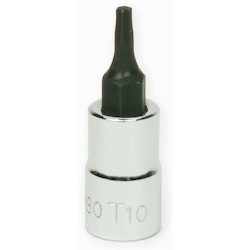 Williams 35080 | 1/4 Drive Torx Bit Socket, High Polished Chrome Finish, T10