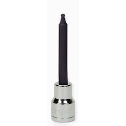 Williams 35134 | 3/8 Drive Ball Hex Long Bit Socket, High Polished Chrome Finish 7/32
