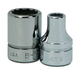 Williams B-1211 | 3/8 Drive Shallow Socket, High Polished Chrome Finish, 12 Point, 11/32