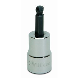 Williams BA-4HBA | 3/8 Drive Ball Hex Bit Socket, High Polished Chrome Finish1/8