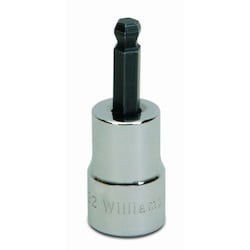 Williams BA-6HBA | 3/8 Drive Ball Hex Bit Socket, High Polished Chrome Finish 3/16
