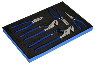 Williams JHWFPLS-4GL | 4 piece Cutting and Utility Plier Set in 1/3 Foam Drawer Insert