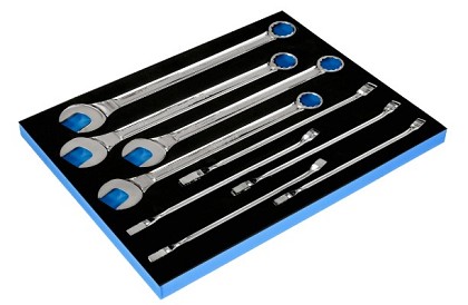 Williams JHWFWS1190SCA2 | 9 Piece SAE 12 Point SUPERCOMBO® Combination Wrench Set in 2/3 Foam Drawer Insert, Sizes 15/16 Inch to 1-1/2 Inch