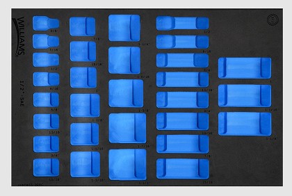 Williams JHWFWSS-30RC13FM | 1/3 Foam Drawer Insert Only for 30 piece 1/2