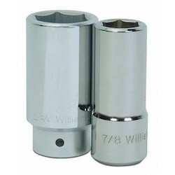 Williams HD-634 | 3/4 Drive Deep Socket, High Polished Chrome Finish, 6 Point, 1-1/16