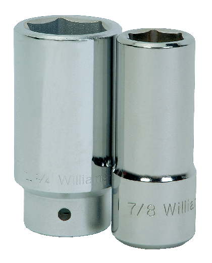 Williams HD-652 | 3/4 Drive Deep Socket, High Polished Chrome Finish, 6 Point, 1-5/8