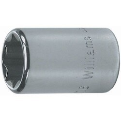 Williams M-810 | 1/4 Drive Shallow Socket, High Polished Chrome Finish, 8- Point, 5/16