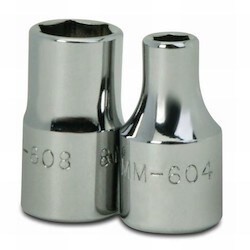 Williams mm-605.5 | 1/4 Drive Shallow Socket, High Polished Chrome Finish, 6 Point, 5.5 mm
