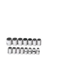 Williams MSS-15RC | 1/2 Drive Shallow Socket Set, 12 Point, 15 Piece