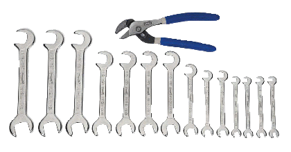 Williams MWS-1115 | Open end Wrench & Plier Set, 15-Piece Sae