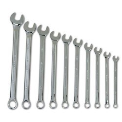 Williams MWS-5A | Supercombo High Polish Chrome Black Combination Wrench Set, 10 Piece, 7 mm - 17 mm