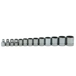 Williams WSB-13RC | 3/8 Drive Shallow Socket Set, 12 Point, SAE, 13 Pieces