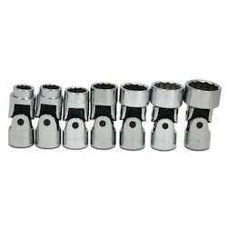 Williams WSB-7U | 3/8 Drive Universal Socket, High Polished Chrome Finish Set, 12 Point, 7 Pieces