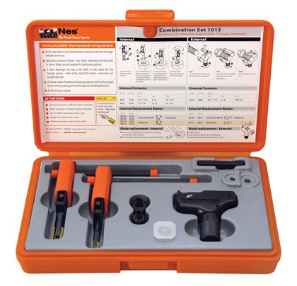 Anglo American Tools 1015 | Universal Combo External / Internal 3PC Thread Repair Kit
