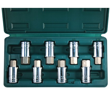 ATD Tools 13788 | 8 Pc. Large Size SAE/Metric Hex Bit Socket Set