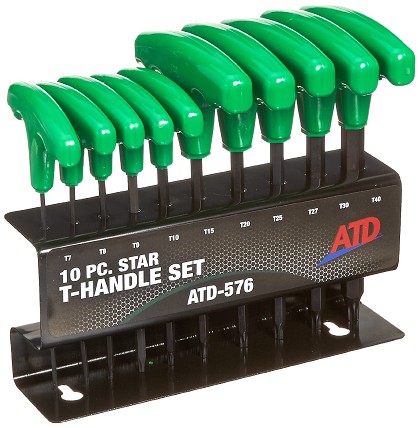 ATD Tools 576 | 10 Pc. Star T-Handle Set