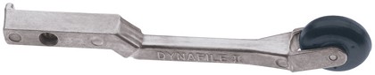 Dynabrade 11219 | Contact Arm Assembly, 1 Inch Diameter x 3/8 Inch Width, Radiused Rubber Wheel, with no Platen
