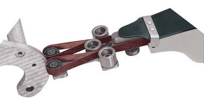 Dynabrade 11234 | Contact Arm Assembly, 1 Inch Diameter x 3/8 Inch Width, Rubber Wheel, with no Platen