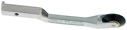 Dynabrade 11280 | Contact Arm Assembly, 1 Inch Diameter x 3/8 Inch Width, Tapered Rubber Wheel, No Platen/Offset Design
