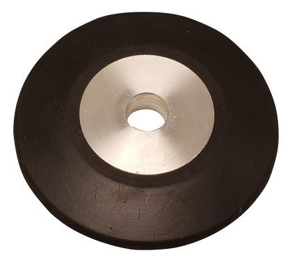 Dynabrade 11637 | Contact Wheel, 4 Inch Dia. x 1/2 Inch Width x 5/8 Inch Inside Dia., 70 Durometer Rubber Radiused