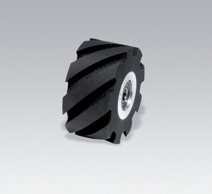 Dynabrade 15349 | Contact Wheel Assembly, 2 Inch Dia. x 1 Inch Width x 5/8 Inch Inside Dia., Flat Face, 90 Durometer Rubber
