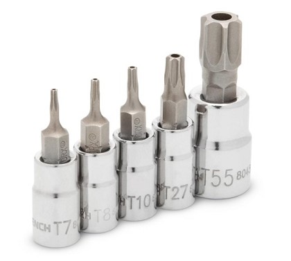 Gearwrench 86545 | 5-Piece Tamper-Proof Torx Bit Socket Set