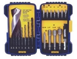 Hanson (Irwin) Tools 357020 | Drill Bit Set 20 Pc Driver Hs Black Oxide