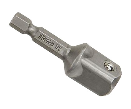 Irwin Industrial Tools 93797 | 1/4? Hex to 1/2? Square Drive Socket Adapter, 3?