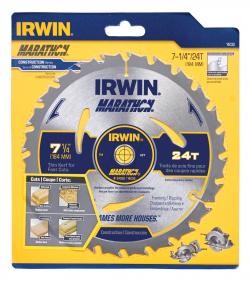 Hanson (Irwin) Tools 14030 | 7-1/4-Inch 24 Tooth Marathon Portable Corded Circular Saw Blade