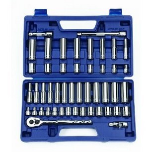 Williams 50666 | 47 Piece 3/8 Drive Socket and Drive Tool Set, 6 & 12 Point Compact Case, SAE & Metric