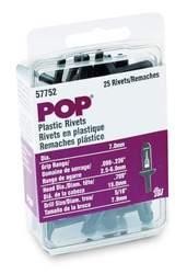 Helicoil 57720 | Plastic Rivets, 25 Pieces per Plastic Display Box