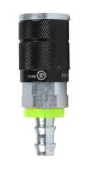 Legacy Manufacturing A76420GHPO-X | Colorconnex Coupler Type G Auto 3/8 Inch Body 1/4 Inch Push Lock Barb Black