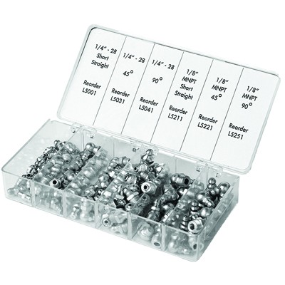 Legacy Manufacturing L5950 | Grease Fitting Assortment, Standard, 96-Piece