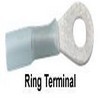 Master Appliance 10779 | Solderseal Ring Terminal - 14-16 AWG - #8 Stud - Blue - 10/Pack