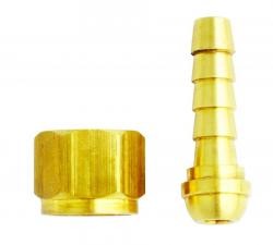 Milton 609 | Female Swivel Brass Hose End - 1/4 Inch Inside Diameter x 1/4 Inch NPS