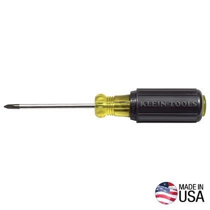 Klein Tools N603-3 | #1 Phillips Screwdriver, 3-Inch Round Shank
