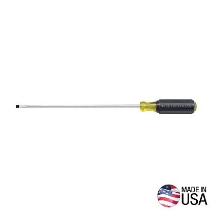 Klein Tools N608-10 | 1/8-Inch Cabinet Mini Screwdriver, 10-Inch Round Shank