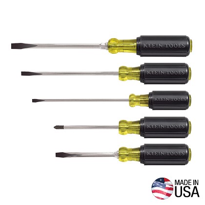 Klein Tools N85075 | Screwdriver Set, Slotted and Phillips, 5-Piece