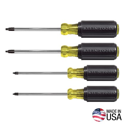 Klein Tools N85664 | Screwdriver Set, Square Recess, 4-Piece