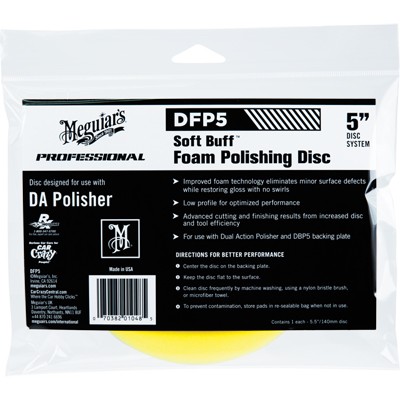 Meguiars Inc DFP5 | Soft Buff DA Foam Polishing Disc - 5 inch