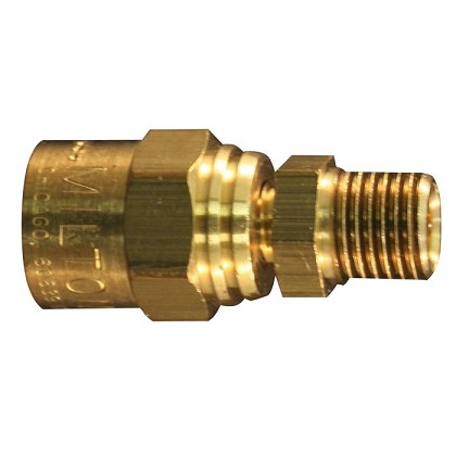 Milton S-617 | Reusable Brass Hose Fitting Male End 1/4 Inch ID x 1/4 Inch NPT